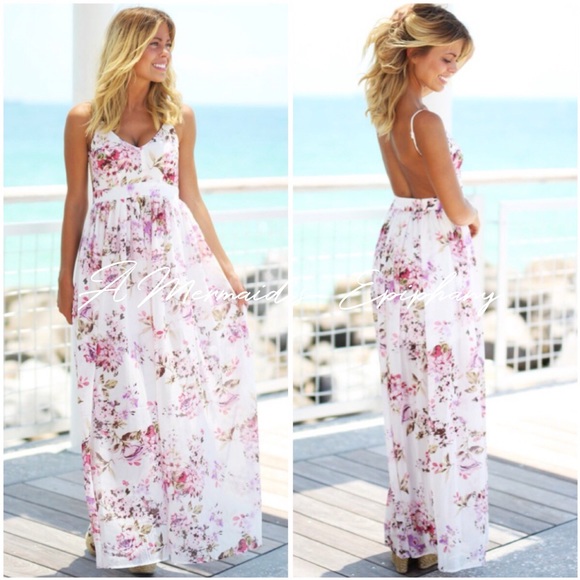 🆕SUMMER CLEARANCE In Bloom Open Back Floral Dress - Picture 3 of 4
